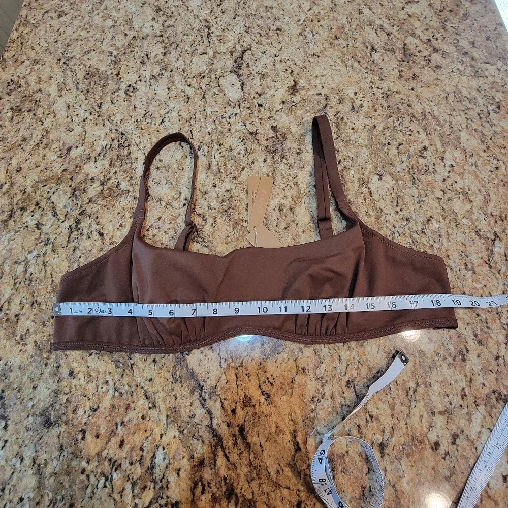 SKIMS Sculpting‎ Line Bikini Top in Cocoa Brown Women's 3X NWT